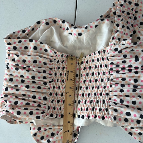 Anthropologie Maeve Bow-Tie One-Shoulder Tank Night Out Party Polka Dots Sz 18W - Picture 11 of 12